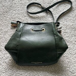 Divina Firenze Green Leather Bucket Bag